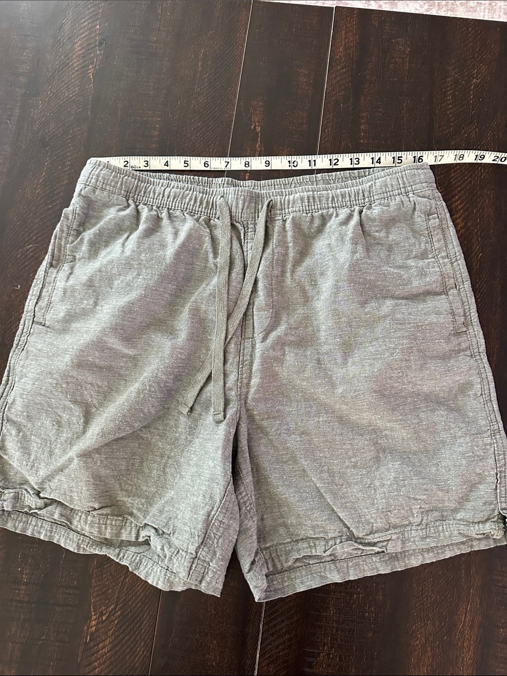 No Boundaries Men's Heather Gray Athletic Drawstring Shorts